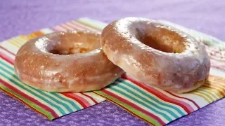 Healthier Oven Baked Doughnuts - Glazed Donuts