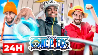 24H DANS L'ANIMÉ ONE PIECE (on s'est fait arrêter par la police...)