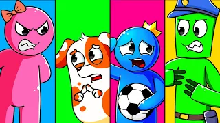 Rainbow Friends 2 : BLUE & HOO DOO ! No FOOTBALL Down the Street! : Hoo Doo's Friends Animation