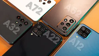 Every Samsung Galaxy A Series Phone Compared (2021): A02 A12 A22 A32 A52 A72