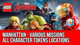 LEGO Marvel's Avengers - Manhattan - All Character Tokens Collectibles - Various Missions