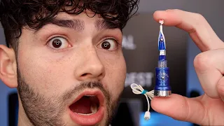 Worlds Smallest Vs Tallest Electric Toothbrush!!