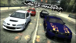 NFS MW Online Race Mustang vs Evo vs Golf vs Evo (GameRanger)