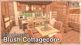 Bloxburg - Blush Cottagecore House Speedbuild (interior + full tour)