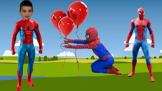 Spiderman, keysha filling water in balloons, , Spider man, سبايدرمان. سبايدر مان,masha, #be_happy