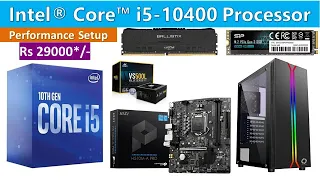PC BUILD i5 10400, MSI H510M-A-Pro Motherboard, 8GB RAM, 256GB NVME, PERFORMANCE SETUP