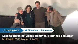 Chiamami col tuo Nome: Armie Hammer, Timothée Chalamet e Luga Guadagnino al cinema a Crema!