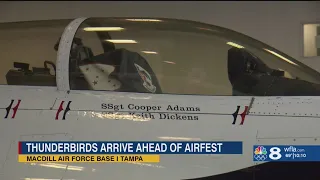 Thunderbirds arrive at MacDill Air Force base to kick off AirFest