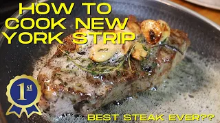 How to cook a PERFECT NEW YORK STRIP!! Restaurant Style New York Strip