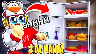 Como Atacar a Geladeira de Madrugada sem ser Pego | Roblox