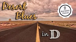 Slow Desert Blues Backing Track in D