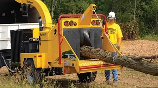 Dangerous Powerful Wood Chipper Machines In Action, Fastest Monster Tree Shredder Equipment Working