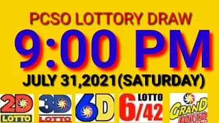 9pm lotto result today july 31,2021 3d lotto,2d lotto,6d lotto.