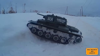 Russia KV-1 Heng Long 1:16 2.7G. Тест в зимнее время.