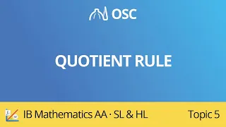 Quotient rule [IB Maths AA SL/HL]