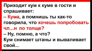 Кума, а хочешь попробовать чл...н по толще? Анекдоты! Юмор! Позитив!