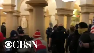 Video shows protesters clashing with police inside U.S. Capitol