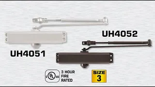 Universal Hardware UH4051/UH4052/UH4053 Medium Duty Door Closer Standard Mount Install Instructions