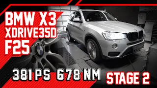 BMW X3 35d xDrive | Software Stage 2 | Chiptuning - Dyno | mcchip-dkr