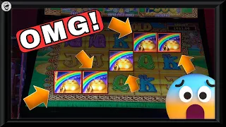 😳WOW! JUST WOW!😳 Ultra Rare 5 Pot Roll-in On Rainbow Riches Pure Gold! | Big £500 Slot Session!