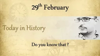 #060 Today in History: 29th February | What happened on this day in History? | Hindi | AV EduTech