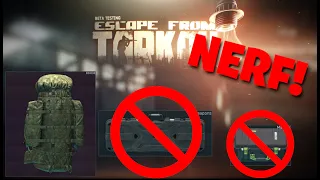 Escape From Tarkov - New Backpack NERFS! No More Big CASES At ALL!