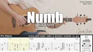Numb - Linkin Park | Fingerstyle Guitar | TAB + Chords + Lyrics