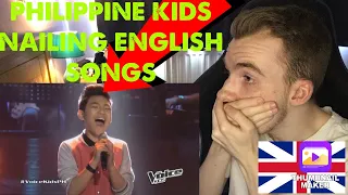 BRITISH REACTION: PHILIPPINE KIDS NAILING ENGLISH SONGS!