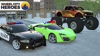 Sergeant Lucas the Police Car Lost His Light - Sport Car Jax Stole it - Wheel City Heroes Cartoon