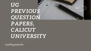 how to download Calicut University ug previous question papers