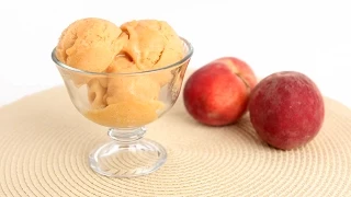 Homemade Peach Sorbet Recipe - Laura Vitale - Laura in the Kitchen Episode 809