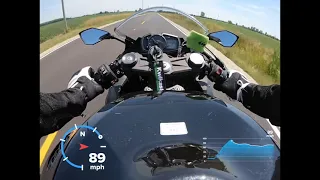 Ninja ZX6R Acceleration 0-90mph (0-145km/h)