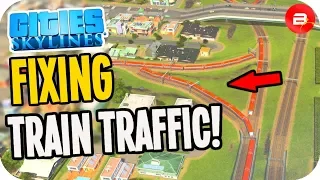 Gridlocked TRAIN Traffic Insanity!! Fixable? Cities: Skylines Trains!