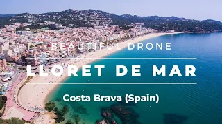 Lloret de Mar - Costa Brava (Spain) Beach [Drone]