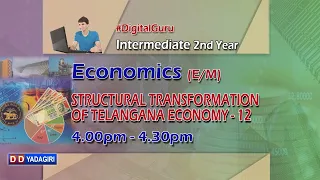 2nd Inter Economics (E/M) | Structural Transformation of Telangana Economy-12 | April 30, 2021