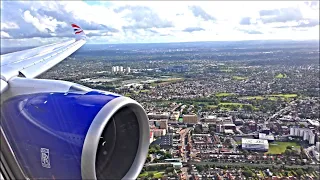 British Airways Airbus A350! Beautiful Approach & Landing @ London Heathrow, LHR