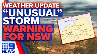 Ex-tropical cyclone Ellie has forecasters on alert, Heatwave warning for NSW | 9 News Australia