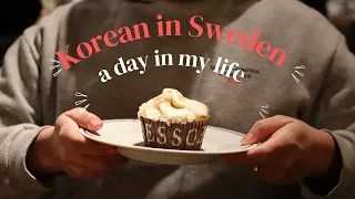 Vlog| laundry day| Walking through Stockholm| Going to TGIF and Espresso house| Korean in Sweden