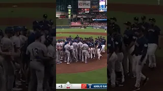 This Grand Slam Led To Benches Clearing Between Rangers and Astros 😲