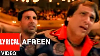 Afreen Lyrical Video Song | Bhagam Bhag | Akshay Kumar, Govinda