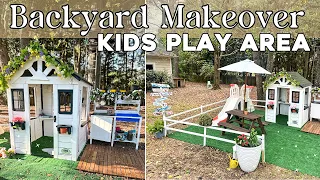 Backyard Makeover | Kids Play Area on a Budget | Backyard DIY Ideas | Outdoor DIY Playground Ideas