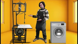 Turning washing machine to band saw    تحويل آلة الغسيل إلى آلة تقطيع الخشب