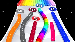 SNAKE COLORS 3D: Colorful Snake Marble - ASMR Gameplay (Max Level)