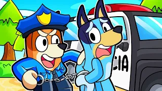 BLUEY AND BINGO BECOME POLICE OFFICERS in ROBLOX 👮‍♀️😄