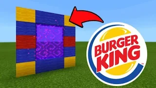 Minecraft Pe How To Make a Portal To The Burger King Dimension - Mcpe Portal To The Burger King!!!