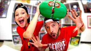 Father Son PLAY WATERMELON SMASH! (Don't Get Soaked!)