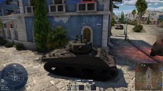 War Thunder m4 Sherman behind enemy lines