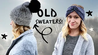 Turn Sweaters Into Winter Hats!