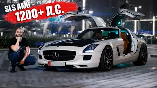 1200+ л.с. Mercedes SLS AMG Twin Turbo. Легенда Дубая