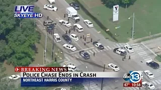 RAW VIDEO: Crazy Houston Police Chase - Cops Shoot Wrong Way Driver
